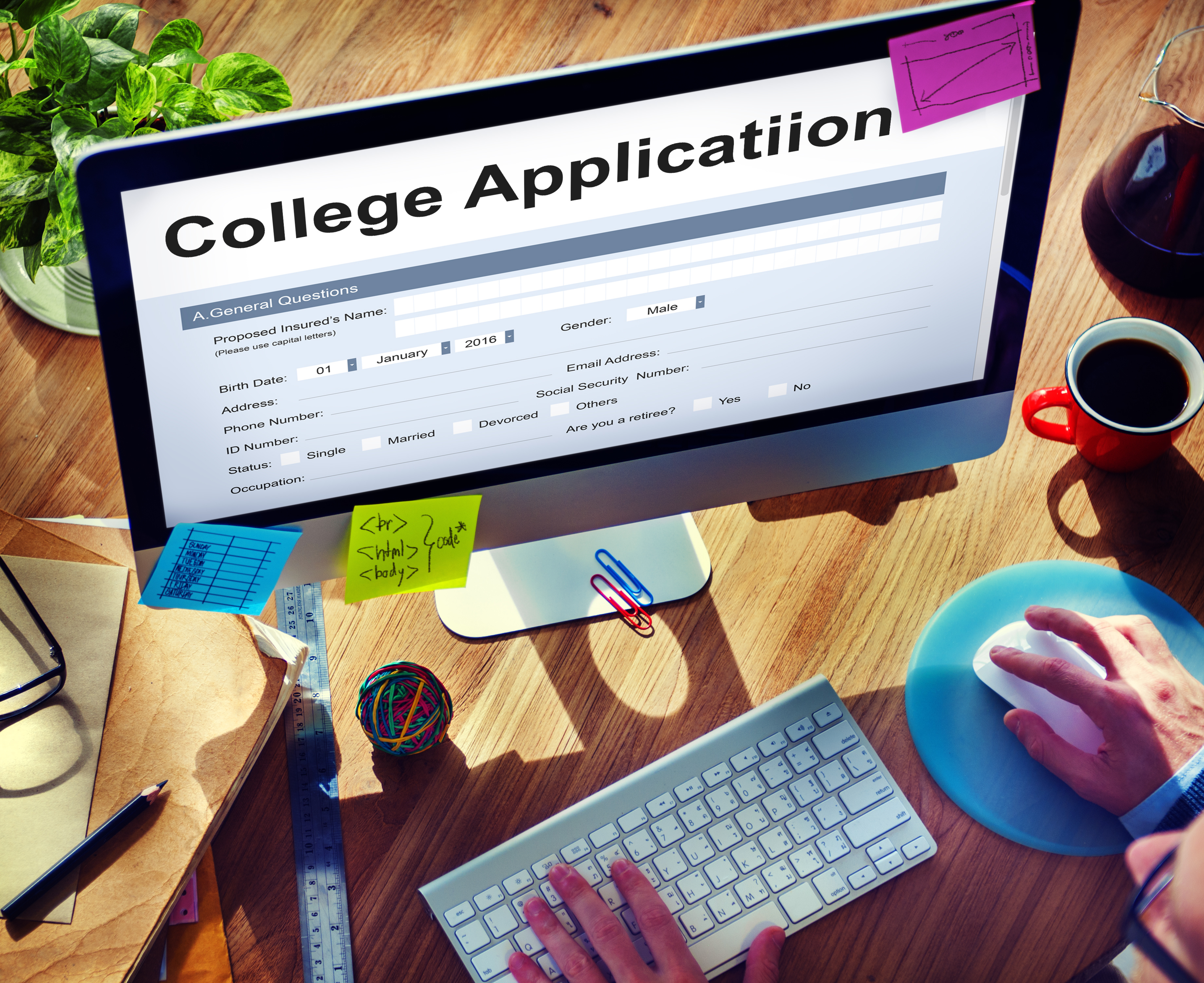 College Application webpage