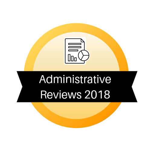 Administrative Reviews 2018