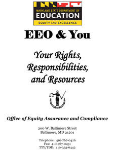 EEO & You Your Rights, Responsibilities, and Resources publication