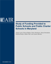Study of Funding Provided to Public Schools and Public Charter Schools in Maryland December 2016​