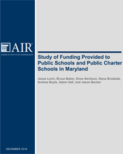 Study of Funding Provided to Public Schools and Public Charter Schools in Maryland, December 2016
