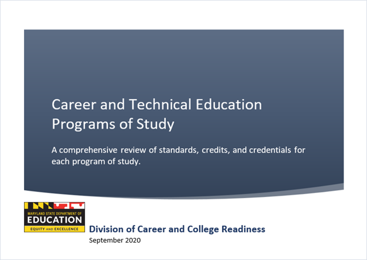 CTE Programs: Standards, Credits, and Credentials