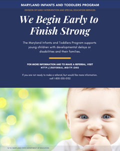 Maryland Infants and Toddlers Program (MITP) We Begin Early to Finish Strong