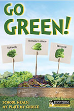 Go Green School Meals Poster