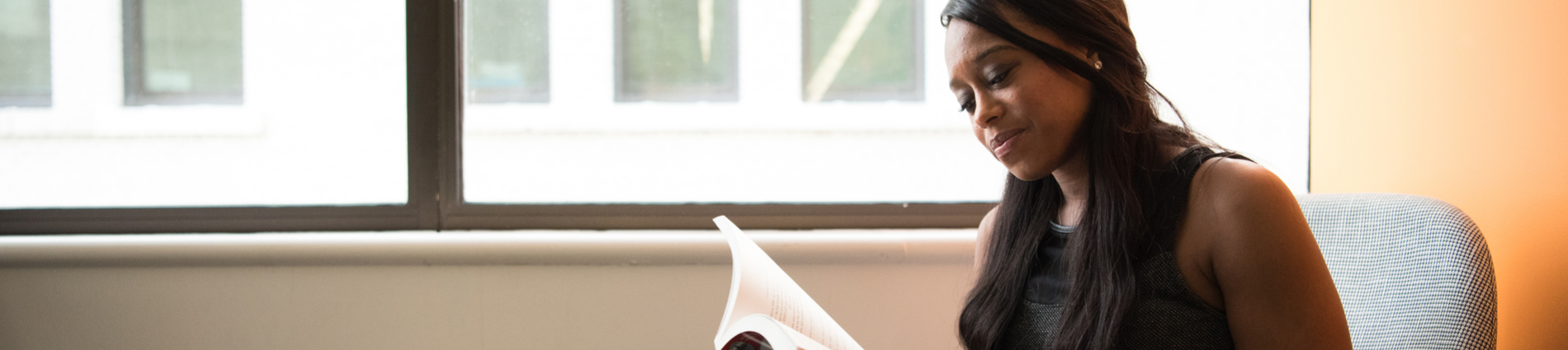 Woman reading a book